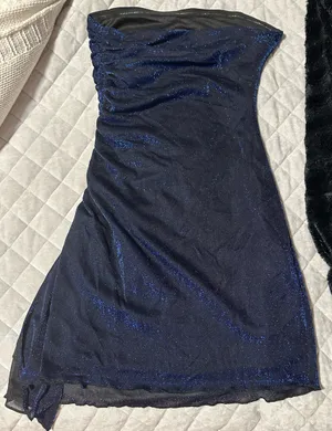 Princess Polly Dark Blue Shimmer Mini Dress thumbnail 4