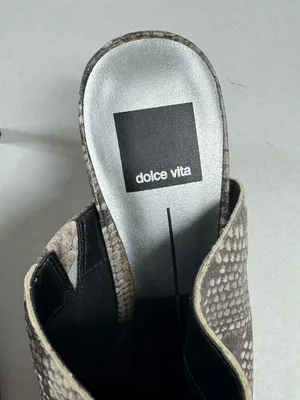 Dolce Vita‎ Women's Stiletto Sandals Snakeskin Pointed Toe Slip On - Size 8. thumbnail 8