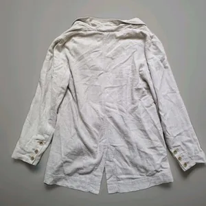 We The Free Jacket Women's Size Small Beige Oversized Linen Blend Blazer Oatmeal thumbnail 5