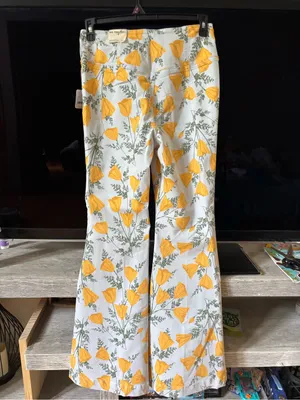 We The Free Yellow Floral Boot Cut Pants thumbnail 4