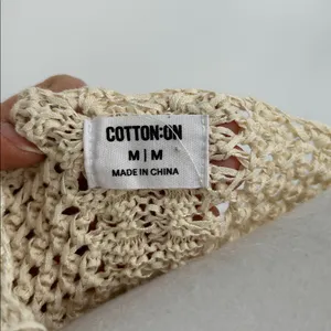 Cotton On Women’s Cream Crochet Vest Tie Front Vest Size M thumbnail 2