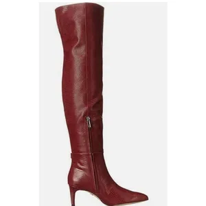 Sam Edelman Ursula Rhubarb Pointed Toe High Knee Kitten Skinny Heel Size 5.5 thumbnail 2