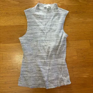 Anthropologie Eri + Ali Gray Tenley Preppy Ribbed Office Basics Mock Neck Top S thumbnail 4