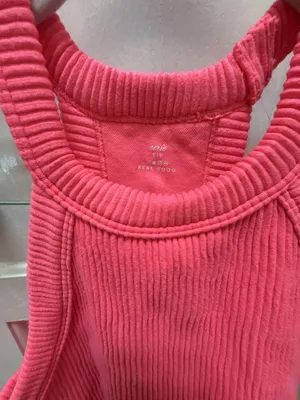 Aerie Real Good Seamless Ribbed High Neck Cropped Tank Top Pink Size S thumbnail 2