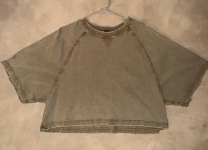 Zara Crop Top Army Green M thumbnail 1