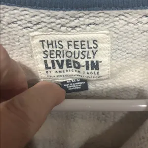 American Eagle Outfitters Navy and Cream Striped Sweater thumbnail 2