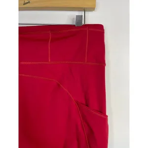 Lululemon Fast and Free 7/8 Leggings Pants Pockets Running Dark Red Womens 16 thumbnail 7