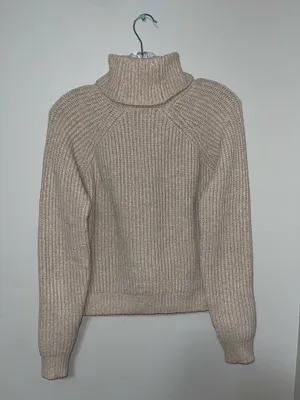 Cream Turtleneck Sweater White thumbnail 1