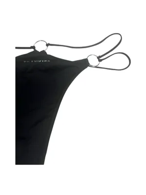 new Frankie’s Bikinis ↯ Kailyn Skimpy Ring Detail Bikini Bottoms ↯ Black ↯ Large thumbnail 8