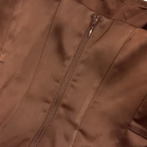 Oh Polly Chocolate Brown Satin‎ Lace Up Corset Top Square Neck US 4 Party Sexy thumbnail 6