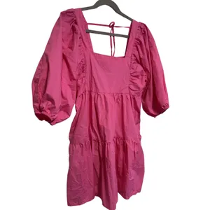 A New Day Pink Puff Sleeve Dress Small thumbnail 3