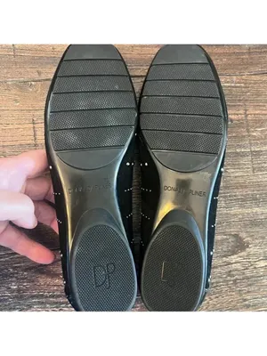 Donald Pliner Darren Black Suede Studded Flats Slip On Shoe Size‎ 7 EUC thumbnail 4