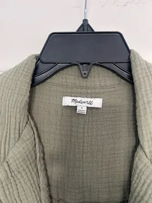 Madewell Cotton Moss Green Romper thumbnail 2