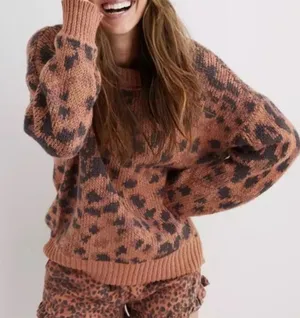 Aerie Brown and Black Knit Sweater thumbnail 1