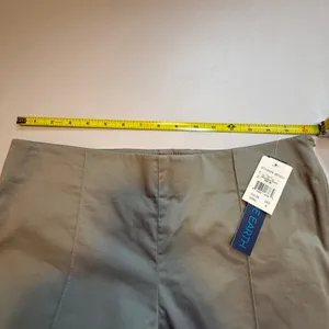 NWT Blue Earth Womens Stretch Ankle Pants Olive Green Pintuck Seam Side Zip Sz 8 thumbnail 10