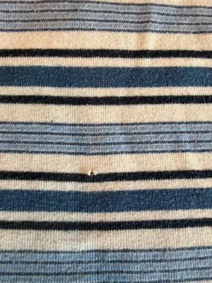 Brandy Melville Striped Baby Tee Blue Cream Short Sleeve Y2K thumbnail 4