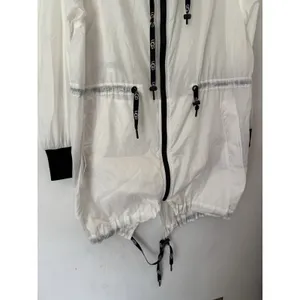 UGG Brittany Hooded Anorak Windbreaker Water Resistant Jacket Women's XS Clear thumbnail 4