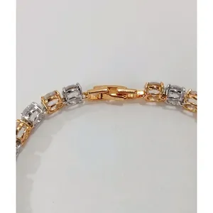 Golden Time Tennis Bracelet with Cubic Zirconia in 18k Gold Plated thumbnail 3