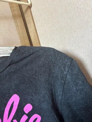 Barbie Black Tee with Bright Pink Logo Small thumbnail 2