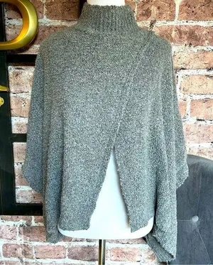 One Grey Day Gray Mock Neck Sweater XS thumbnail 1