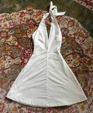 Charcoal White Halter Neck Dress Size XXS thumbnail 1