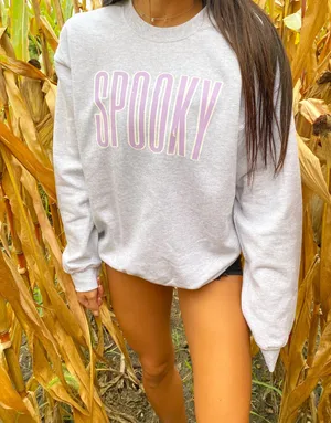 Spooky Crewneck Gray Size L thumbnail 4