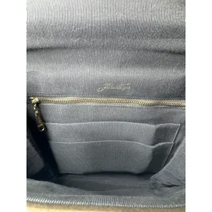 Prestige Vintage suede brown bag with gold hardware & flap closure thumbnail 7