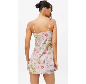 URBAN OUTFITTERS Spaghetti Straps Island Paradise Mini Dress thumbnail 3