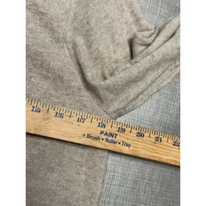 FRENCH CURVE large Sweater Cashmere Tan Oatmeal Cream‎ Top Pull Over Round Neck thumbnail 7