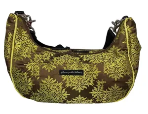 Petunia Pickle Bottom Touring Bag Diaper Bag Brown Yellow Damask Baby‎ Crossbody thumbnail 1
