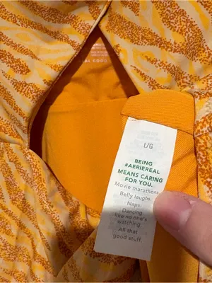 Aerie tiger cheetah print‎ cutout one piece swimsuit orange size large thumbnail 5