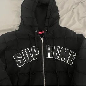 Supreme Reverse Patchwork Zip Up Hooded Sweatshirt thumbnail 1