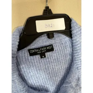 Central Park West Millie Oversized blue Polo Sweater Medium thumbnail 2
