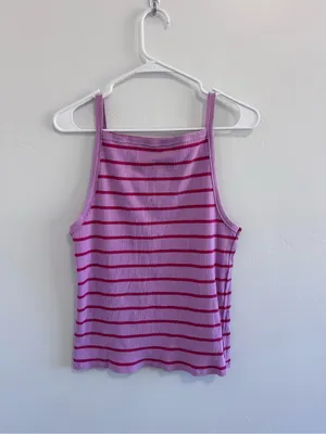 Free People We The Free Mia Tank Pink Striped XL thumbnail 3