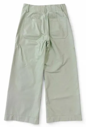 Maeve by Anthropologie The Colette Wide Leg Crop Faux Leather Edition Mint 27P thumbnail 7