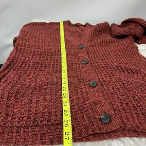 American Eagle Outfitters medium Button Front Waffle Knit Cardigan w/pockets thumbnail 3