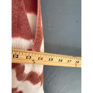 Forever 21 Vintage Y2k Tie‎ Dye Knit V-Neck Tank Top Terracotta Cream Size S thumbnail 4
