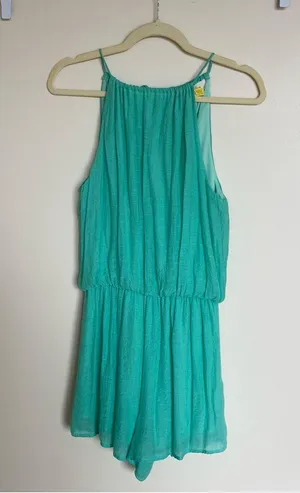 The Impeccable Pig Turquoise Romper thumbnail 2