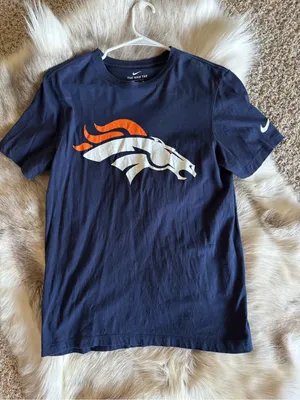 Nike Women’s Denver Broncos Navy Graphic T-Shirt thumbnail 1
