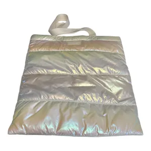 Bath & Body Works Iridescent Puffer Tote Bag 18” by 17” NWT thumbnail 1