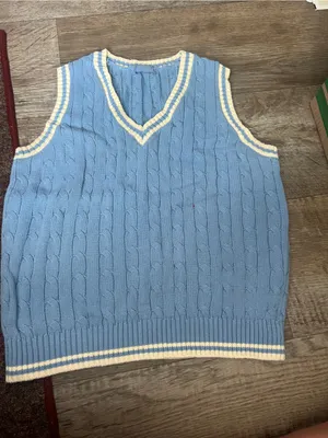 Brandy Melville John galt blue knit sweater vest thumbnail 4