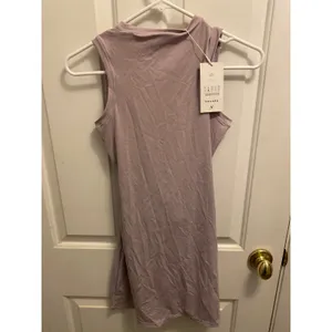 NWT Halara Lavender Purple Backless Active Dress BuiltIn Bra Tank Mini Flare XXS thumbnail 2