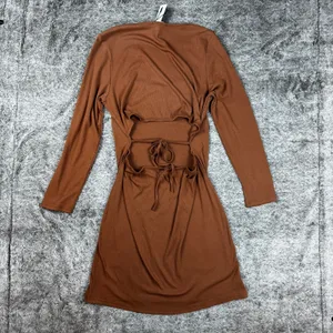 NWT Cider Open Back Dress Women's 1XL Brown thumbnail 5