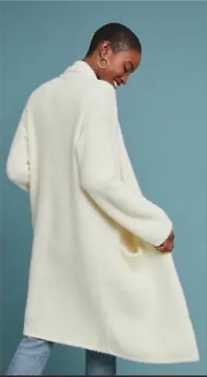 Sleeping On Snow Cardigan Alpaca Wool Longline Anthropologie Cream Size S thumbnail 1