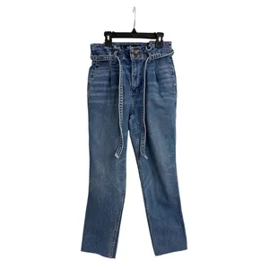 Hollister Jeans Curvy High Rise Mom Paperbag Boho Tie Waistband Size Women's 1 thumbnail 3