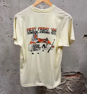 The Vintage Shop Vintage 1980s Clemson University Tigers 1986 First Friday Vs. Virginia Tee Large thumbnail 1