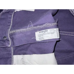 VTG Women's 90s Purple Wash Denim Wrangler Jeans 13/14x34(38x34) Cowgirl Cut USA thumbnail 4