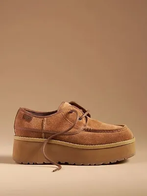 UGG Women's Cityfunc Chestnut Lace-Up Platform Shoes - Size - 9.5 thumbnail 2