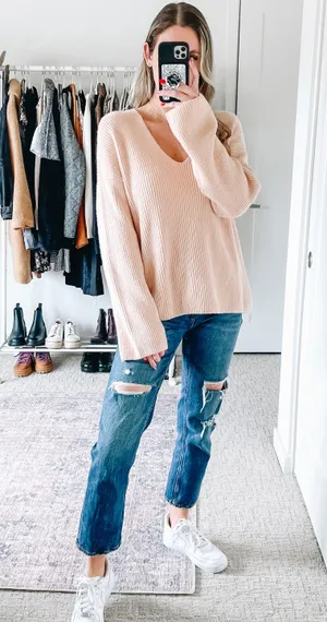 Nordstrom Light Pink Pullover Sweater thumbnail 5