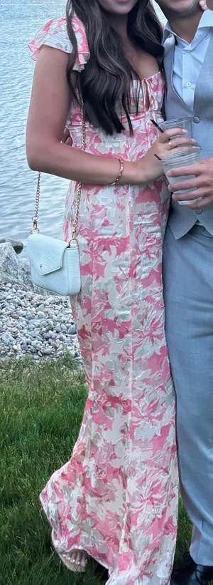 Princess Polly Pink Floral Formal Dress thumbnail 1